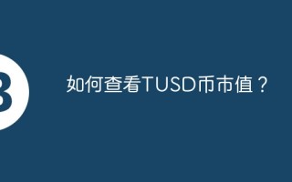 如何查看TUSD币市值？